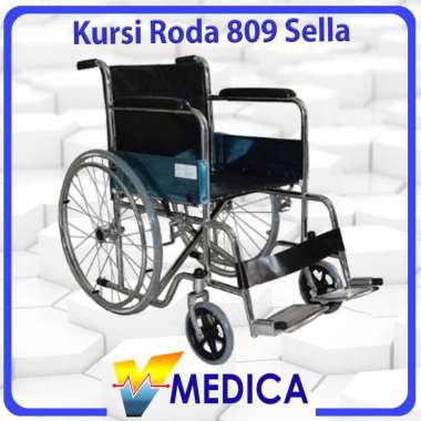(Reguler) Kursi Roda Standart Sella KY 809 / Kursi Roda Standart Rumah Sakit/ wheelchair