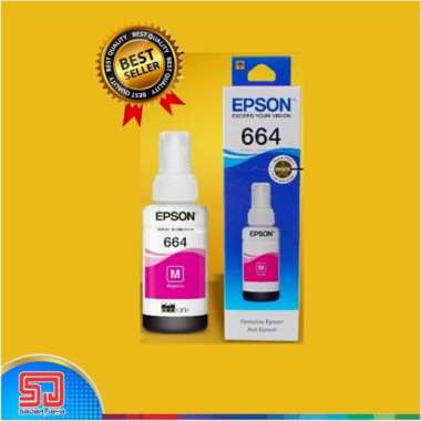 Tinta Epson Original 664 Cyan Magenta Yellow Black Tinta Printer Epson Merah Muda