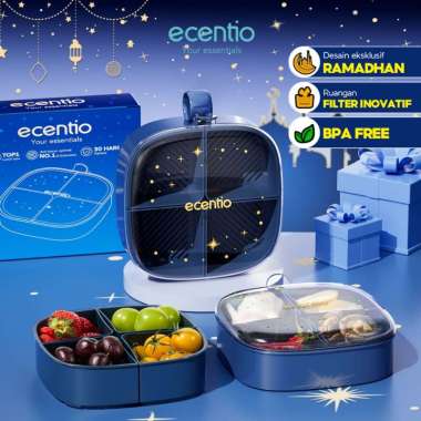 ecentio food container simpan buah bumbu dapur dan daging desain filted unik BPA Free Ramadan Exclus
