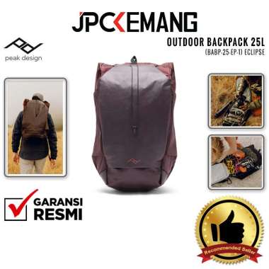 JPC KEMANG Peak Design Outdoor Backpack 25L Camera Bag Peak Design 25 L Tas Kamera Ransel GARANSI RE