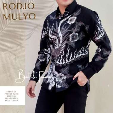 RODJO MULYO Kemeja Batik Pria Lengan Panjang Batik Katun Primisima XL