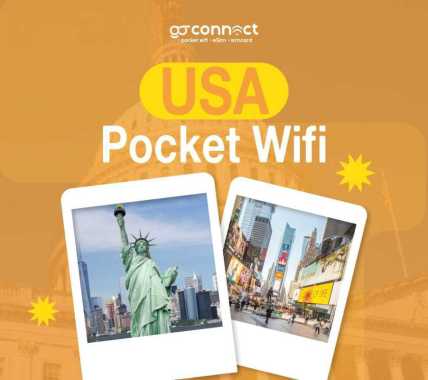 Pocket Wifi Sewa Modem Wifi Unlimited USA Luar Negeri [GO CONNECT] Unlimited