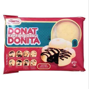 Donita Donat Kentang isi Coklat Lumer 300g isi 6 pcs