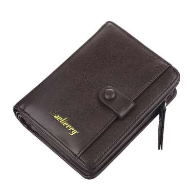 BAELLERRY D9153 Dompet Pria Wanita Bahan Kulit PU Leather Premium Coffee