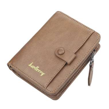 BAELLERRY D9153 Dompet Pria Wanita Bahan Kulit PU Leather Premium Brown