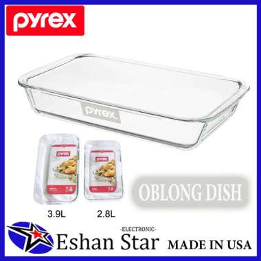 Pyrex Oblong Dish Wadah Kaca Tahan Panas 2.8L
