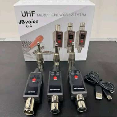 Receiver Transmiter Mic Wireless System Jbvoice U 6 Original