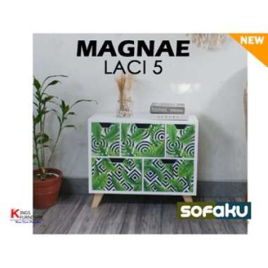 MAGNAE Nakas Lemari 5 Laci - Lemari Penyimpanan Baju/Rak Storage - Rak Nakas Lemari Laci - Lemari Sa