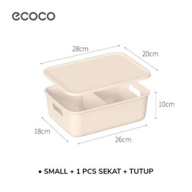 Ecoco Organizer Box Small [20x28x10 cm] - Box Penyimpanan Kuat Box Design Modern Kotak Kontainer Lac