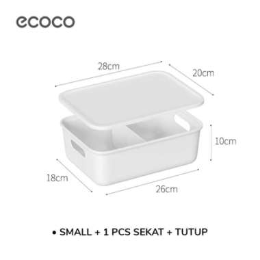 Ecoco Organizer Box Small [20x28x10 cm] - Box Penyimpanan Kuat Box Design Modern Kotak Kontainer Lac