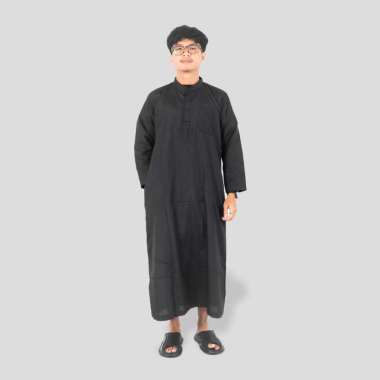 Prodigo * Gamis Pria Sendana Hitam I Gamis Panjang Modern I Baju Gamis Koko Pria Pakaian Muslim I Ju
