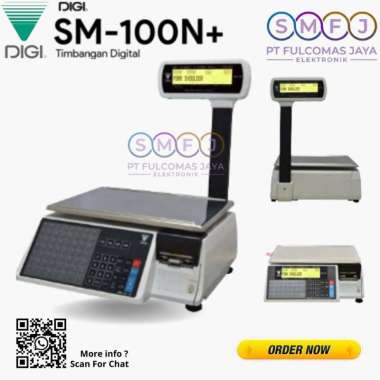 Timbangan Digital DIGI SM100N Plus Cetak Label Barcode SM 100 N Timbang Buah Sayur SM 100N SM-100N+