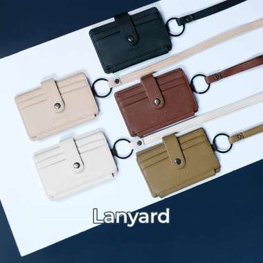Fatto A Mano ID Card Lanyard / Name Tag / Card Holder Kulit / Gantungan Kartu ID / Kalung Leher Prem