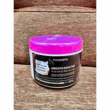 PELURUS RAMBUT TANPA CATOK PINKSMOTH KERATIN 500 GRAM MASKER PELURUS RAMBUT 500 ml