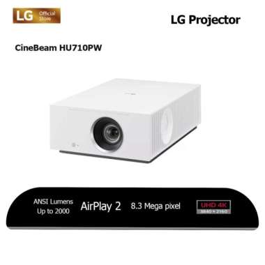 LG Cinebeam HU710PW Projector Laser 4K UHD Hybrid Smart Home Cinema Up to 300-inch Screen and webOS