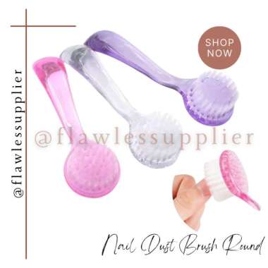 Nail Brush Nail Art Manicure Tool Sikat Nail Art Dust Pedicure Bersih Debu Kuku Round / Sikat Bulat 