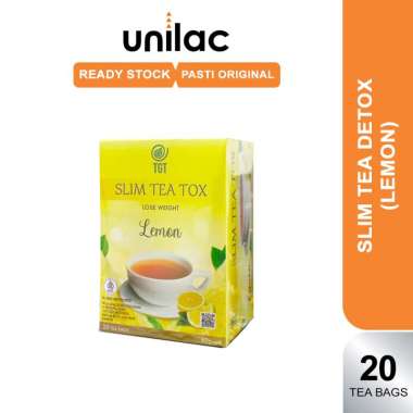 TGT Slim Tea - Lemon 1 Box 20tb | Teh Diet Pelangsing Alami | Teh Detox Minuman Diet Herbal BPOM