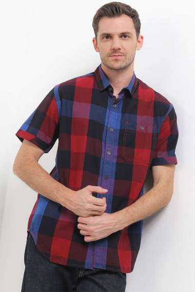 Cardinal Kemeja Lengan Pendek Pria C1905P11F Maroon L