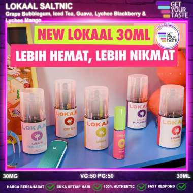 Liquid Lokaal Saltnic 30ML All Variant Salt Nic 30ML by Lokaal Rise Honeydew Bubblegum