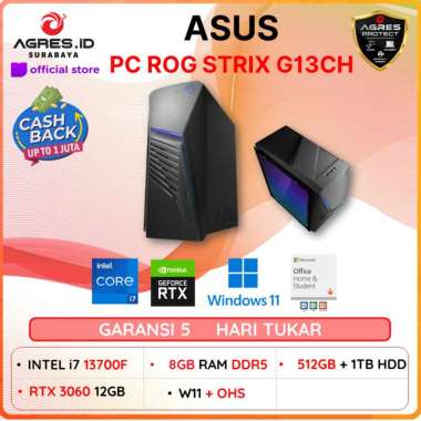 Asus PC ROG STRIX G13CH INTEL CORE I7 13700F RTX3060 12GB/ RAM 16gb SSD 512gb + 1TBHDD Windows 11+Of