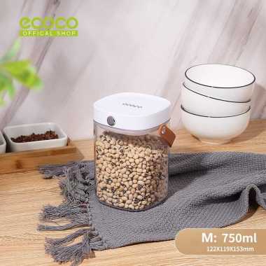 Ecoco Sealed Jar - Toples Jar Container Transparan Kedap Udara Airtight Minimalis Kotak Kontainer Te