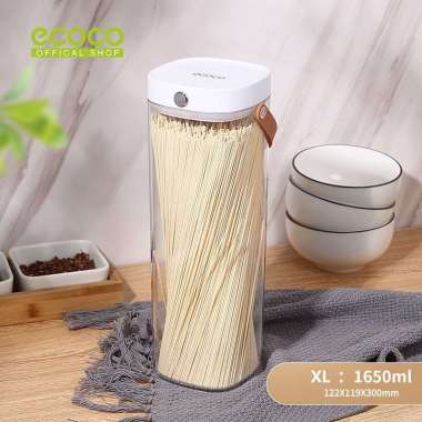 Ecoco Sealed Jar - Toples Jar Container Transparan Kedap Udara Airtight Minimalis Kotak Kontainer Te