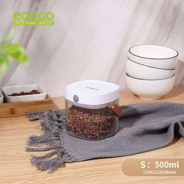 Ecoco Sealed Jar - Toples Jar Container Transparan Kedap Udara Airtight Minimalis Kotak Kontainer Te