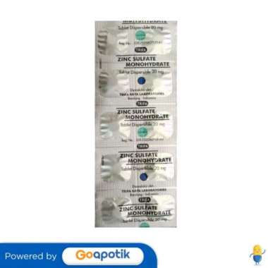ZINC SULFATE TRIFA 20 MG STRIP 10 TABLET