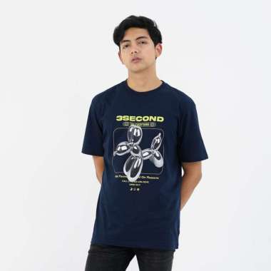 3Second Men's T-Shirt Short Sleeve Regular Fit Cotton Y2K OL-C600425 White S