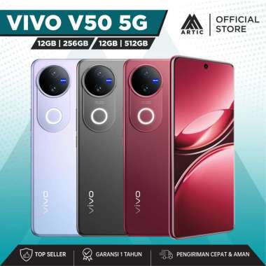 Handphone VIVO V50 5G 12/256 RAM 12 ROM 256 GB HP Android Garansi 12/256GB Harmony Red