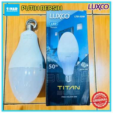 Lampu Jalan Gudang LED 50 Watt Super Terang LUXCO Titan Fitting E27 dan E40 Mercury LED Garansi