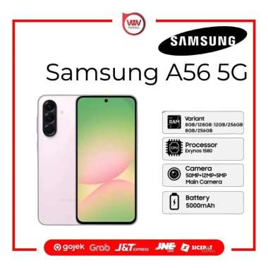 Hp Samsung A56 5G Ram 12GB Internal 256GB Garansi Resmi Pink