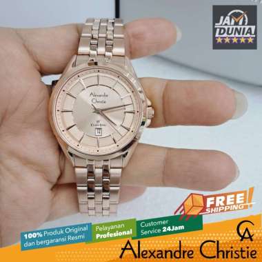 JAM TANGAN WANITA ALEXANDRE CHRISTIE WANITA ORIGINAL 8703 AC8703 AC 8703 ROSE GOLD JAM TANGAN AC WAN