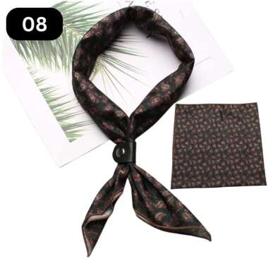 AEGON SCARF - 58x58cm MEN SCARF Korean syal scarf leher neck scarf wedding scarf 08