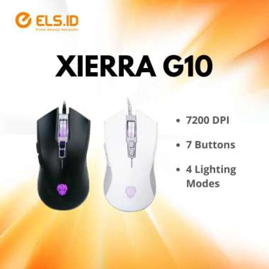 Rexus Xierra G10 Mouse Gaming 7 Buttons White