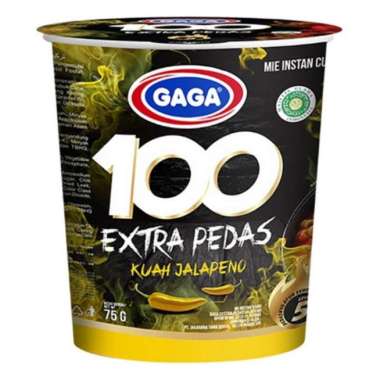 Gaga 100 mie cup all varian 75 gram kuah jalapeno