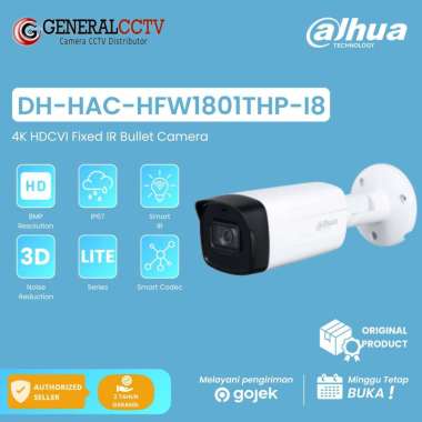 Dahua Camera HAC-HFW1801THP-I8 4K 8MP HDCVI Fixed IR Bullet Camera HFW1801THP-I8