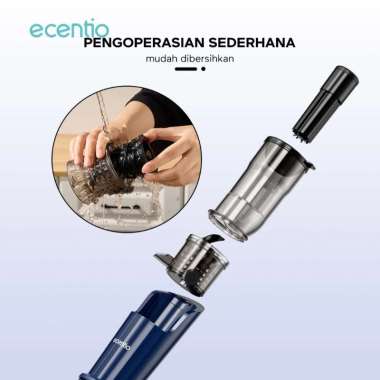 Ecentio Slow Juicer Portable 82mm Caliber Multifungsi Blender Tanpa Ampas