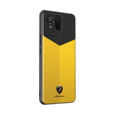 ASUS ROG 9 | 9 PRO | 9 FE CASE PHONE CASE LEATHER CARBON LAMBORCHINI CASING COVER ROG 9 YELLOW