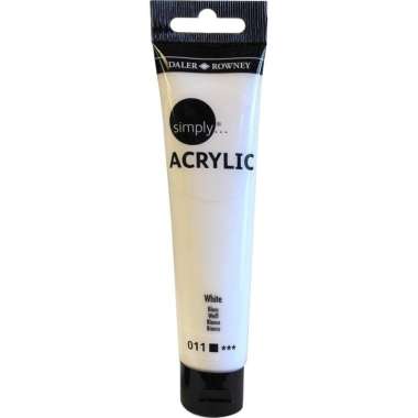 Daler Rowney Simply Acrylic Paint - Cat Akrilik Putih 75 Ml 126975011