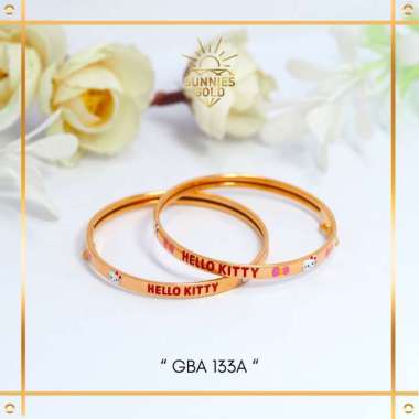 GELANG BANGLE ANAK EMAS ASLI MODEL HELLO KITTY KADAR MUDA 6K (300) & 8K (375) GELANG BANGLE ANAK EMA
