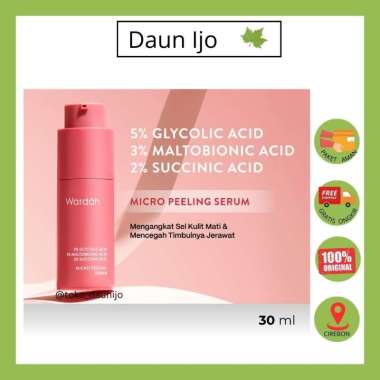 Wardah 5% Glycolic Acid 3% Maltobionic Acid 2% Succinic Acid Micro Peeling Serum