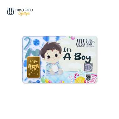 UBS Gold Logam Mulia New Born Baby Boy 3 Gr