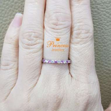 Cincin Listring Pink Sapphire Berlian PLR1230697 Princess Jewellery