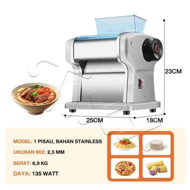 TIXX Mie Listrik Elektrik Otomatis Noodle Maker Machine Noodle Motor Peralatan Masak Stainless.