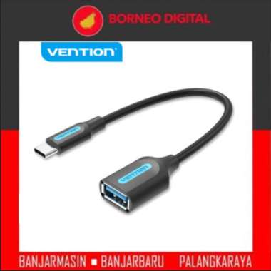 Vention USB 3.1 (Gen 1) C Male to A Female OTG Cable 0.15M - Black PVC Type CCVBB