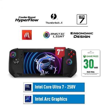 MSI Claw 7 AI+ A2VM-024ID TOUCH ULTRA 7 285V 32GB 512GB W11 7.0FHD BLACK