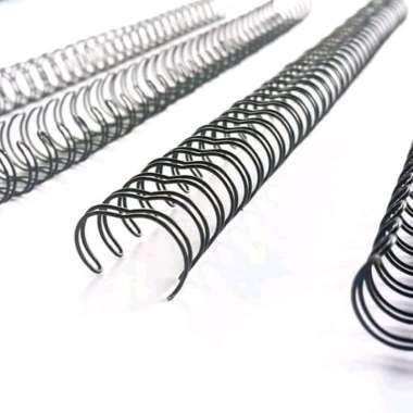 Ring Jilid Kawat Nomor 4 Spiral 1/4 F4 38 Lubang Pitch 3:1 6mm 25 lembar O Binding Wire putih