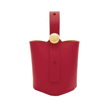 [12.12 Dealcember] Loewe Mini Pebble Bucket Bag Mellow Calfskin Burnt Red Red