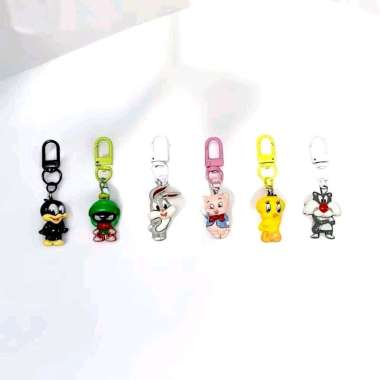 Gantungan Kunci Karakter Looney Tunes Tweety Bugs Bunny Sylvester Keychain Ganci Charm Tas HP Handma